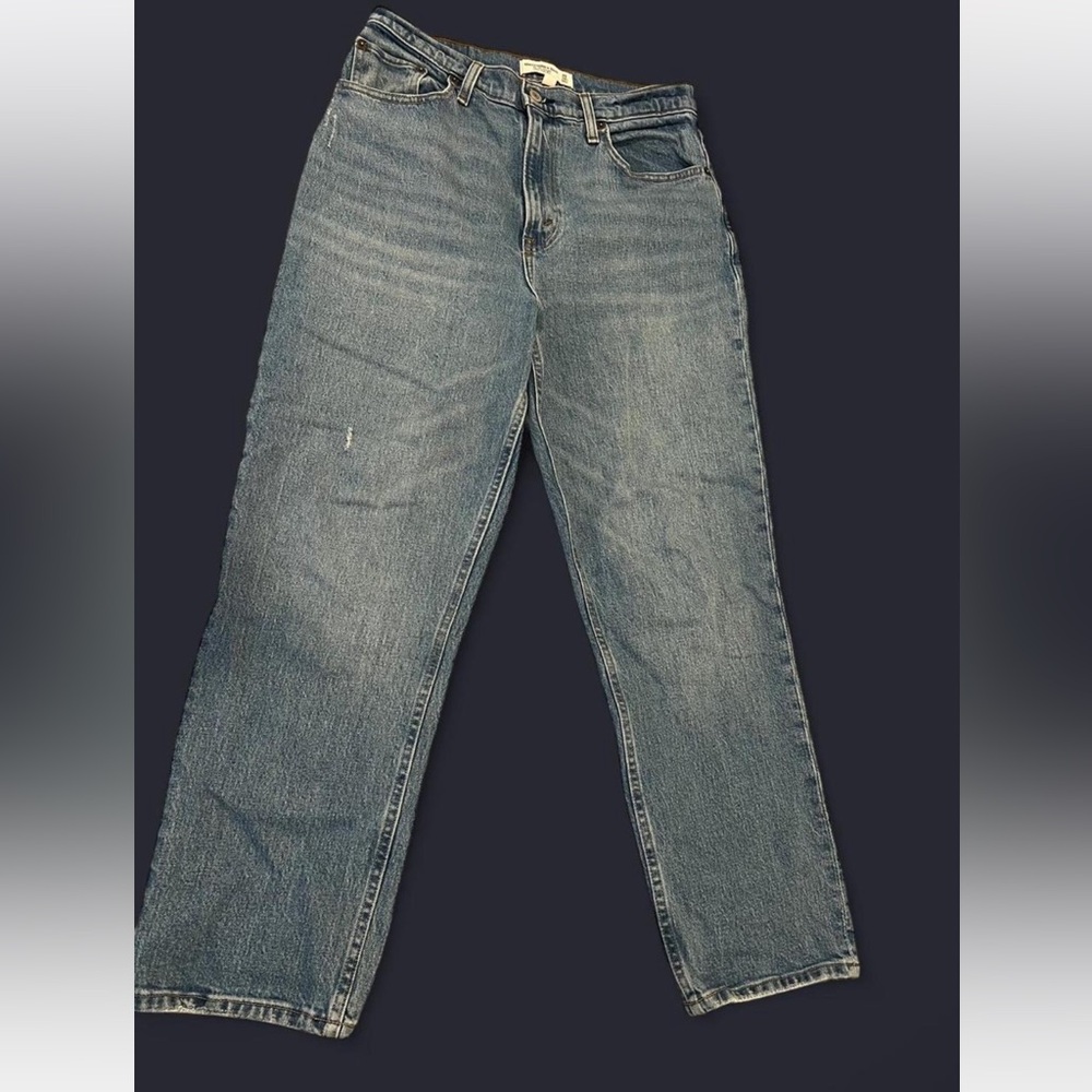 Abercrombie & Fitch Curve Love Ultra High Rise 90s Straight Jean